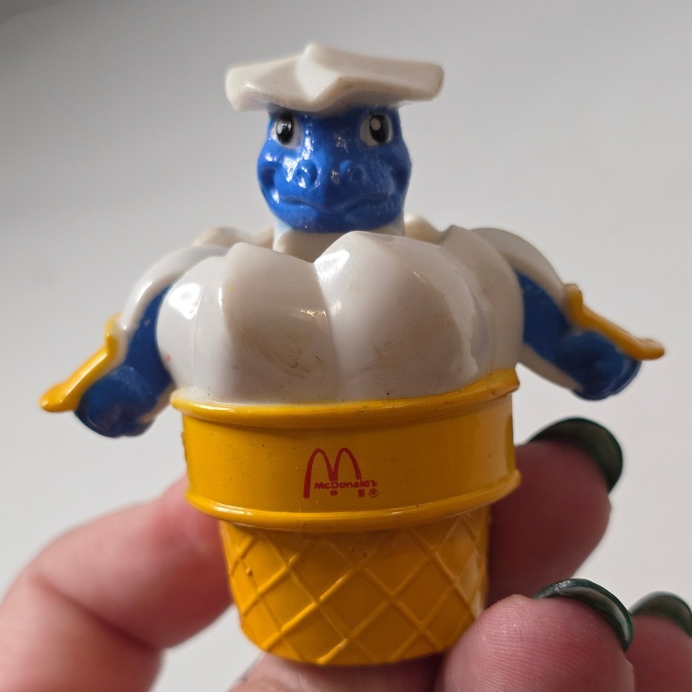 McDonalds‎ Changeables Toy OS White Yellow Fair 1990 Ice Cream Cone